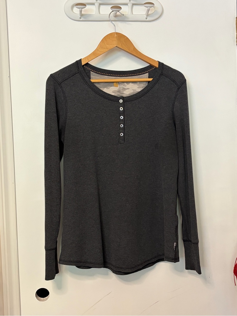 Carhartt Waffle Knit Henley Long-Sleeve Top